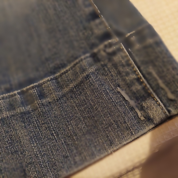 Bebe ☆ Y2k 26 Denim Capri Cropped Jeans USA Made Patchwork Rare Dope Vintage - Picture 7 of 14